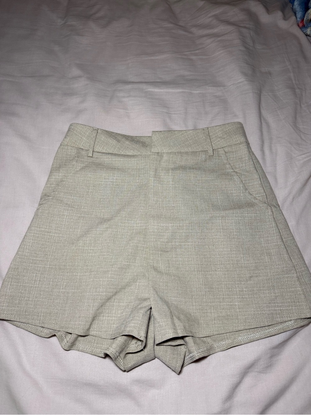 PrettyLittleThing Beige Tailored High-Waist Women Shorts